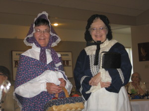 Bev & Ellen just arrived from the little house on the prairie